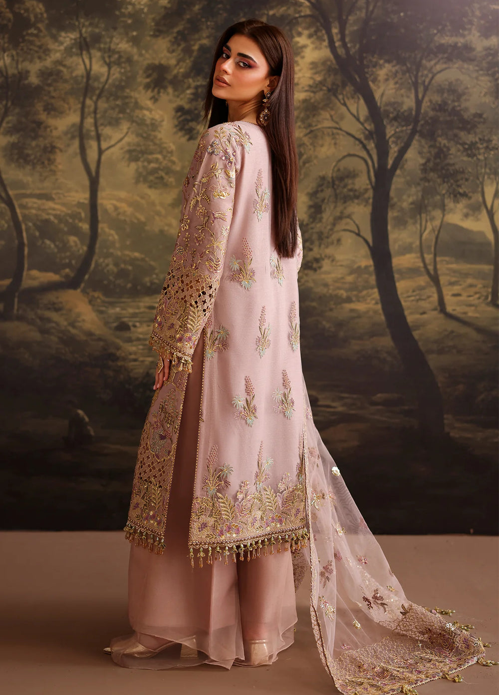 Chantelle by Baroque Unstitched Embroidered Organza 3 Piece Suit UF-4378 - Festive Collection