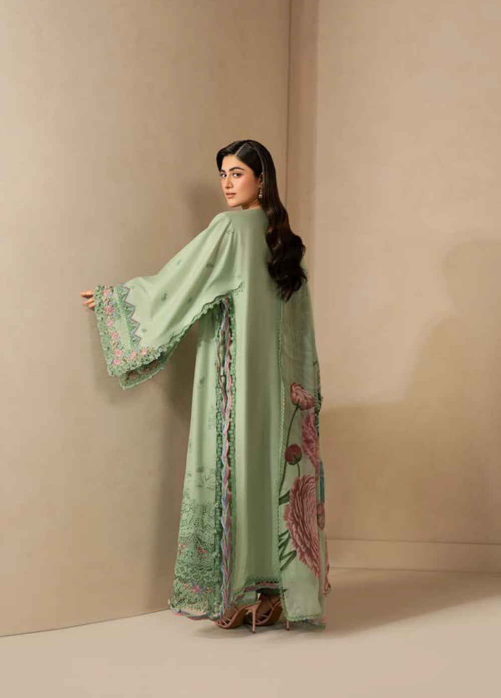 E-Craft by Elaf Unstitched Printed Lawn 3 Piece Suit EHC-4B Aloe - Casual Collection