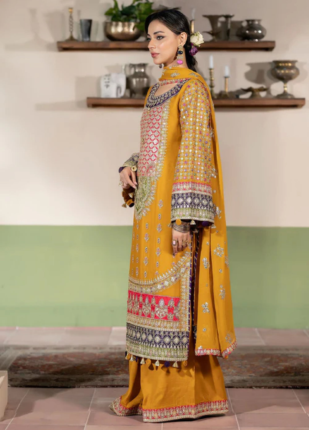 Sahellian by Meerak Women Pret Luxury Chiffon 4 Piece Sahiba - Formals Collection