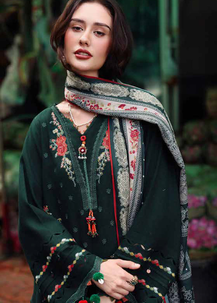 Poshima by Charizma Embroidered Peach Leather Suits Unstitched 3 Piece CZ25PW PSW5-04 - Winter Collection