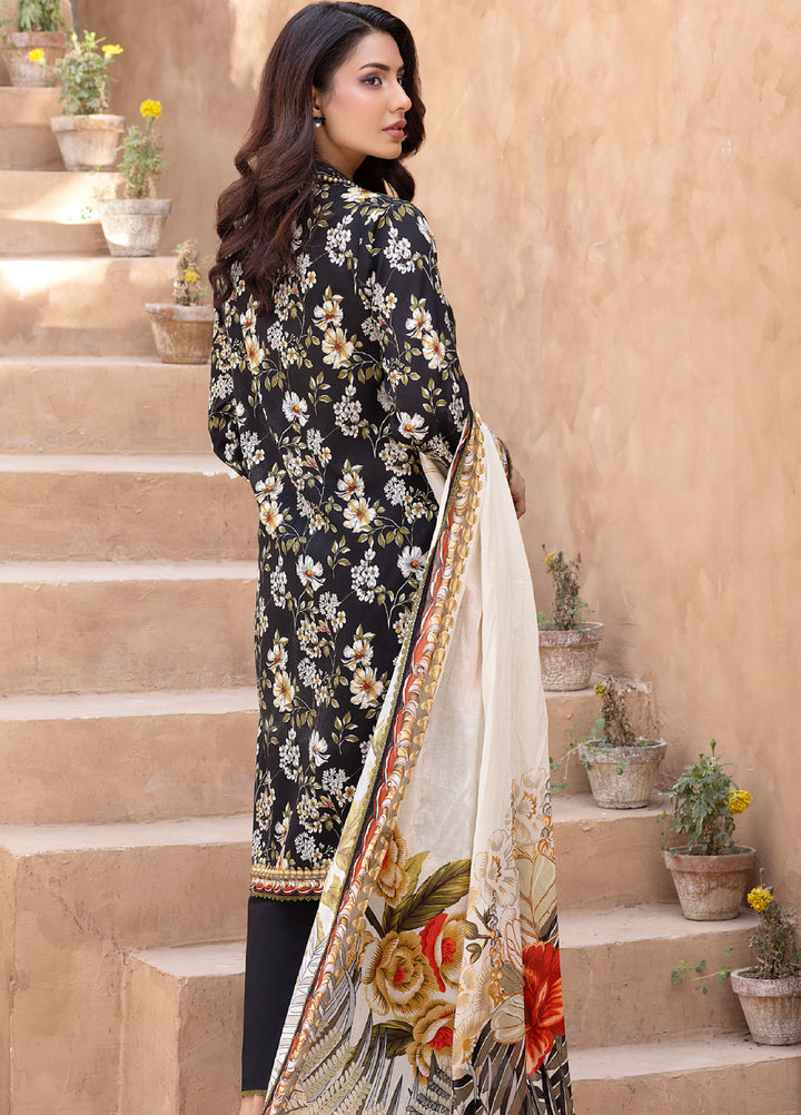 Regalia Textiles Unstitched Printed Karandi Lawn 3 Piece Suit RG26UKL D-10 - Summer Collection
