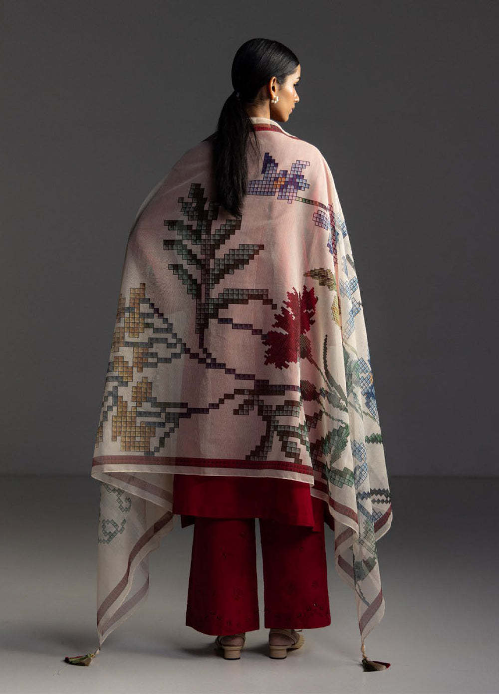 Coco by Zara Shahjahan Unstitched Embroidered Lawn 3 Piece Suit CZS26UL SUNE-10A - Summer Collection