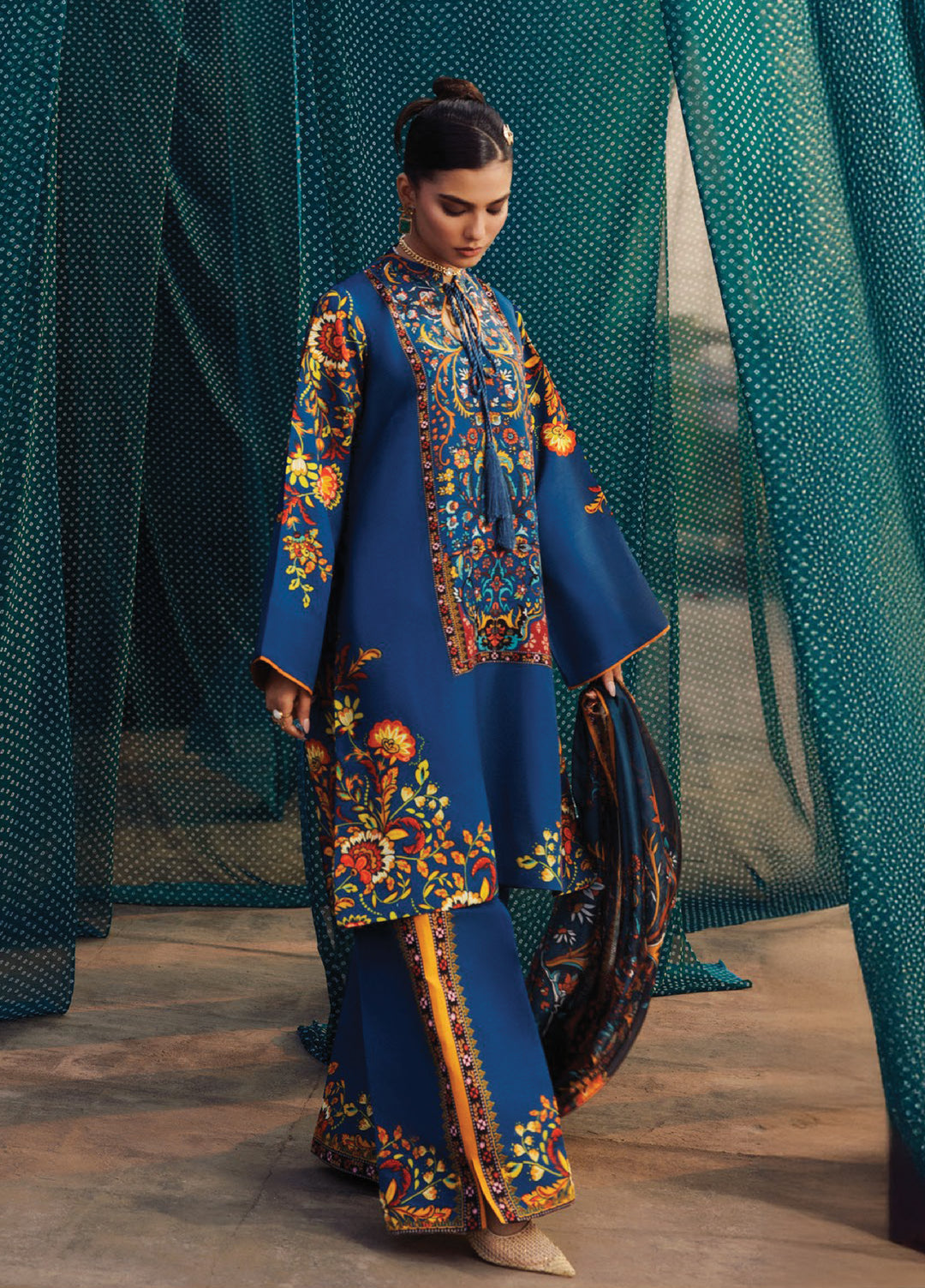 Aik Roz by Aik Atelier Unstitched Khaddar Printed Suits 3 Piece AIK25RK Look 03 - Winter Collection