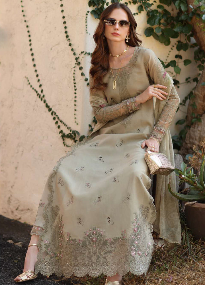 Noor Luxe by Saadia Asad Unstitched Embroidered Lawn 3 Piece Suit SA26UNL D-7B - Summer Collection