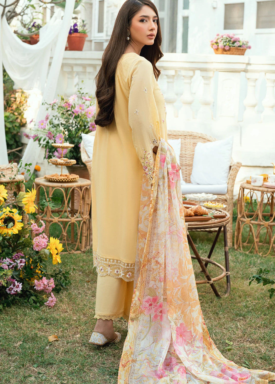 Lamhay by Dhanak Pret Swiss Voile 3 Piece DHN26PSV DC-2578 - Summer Collection