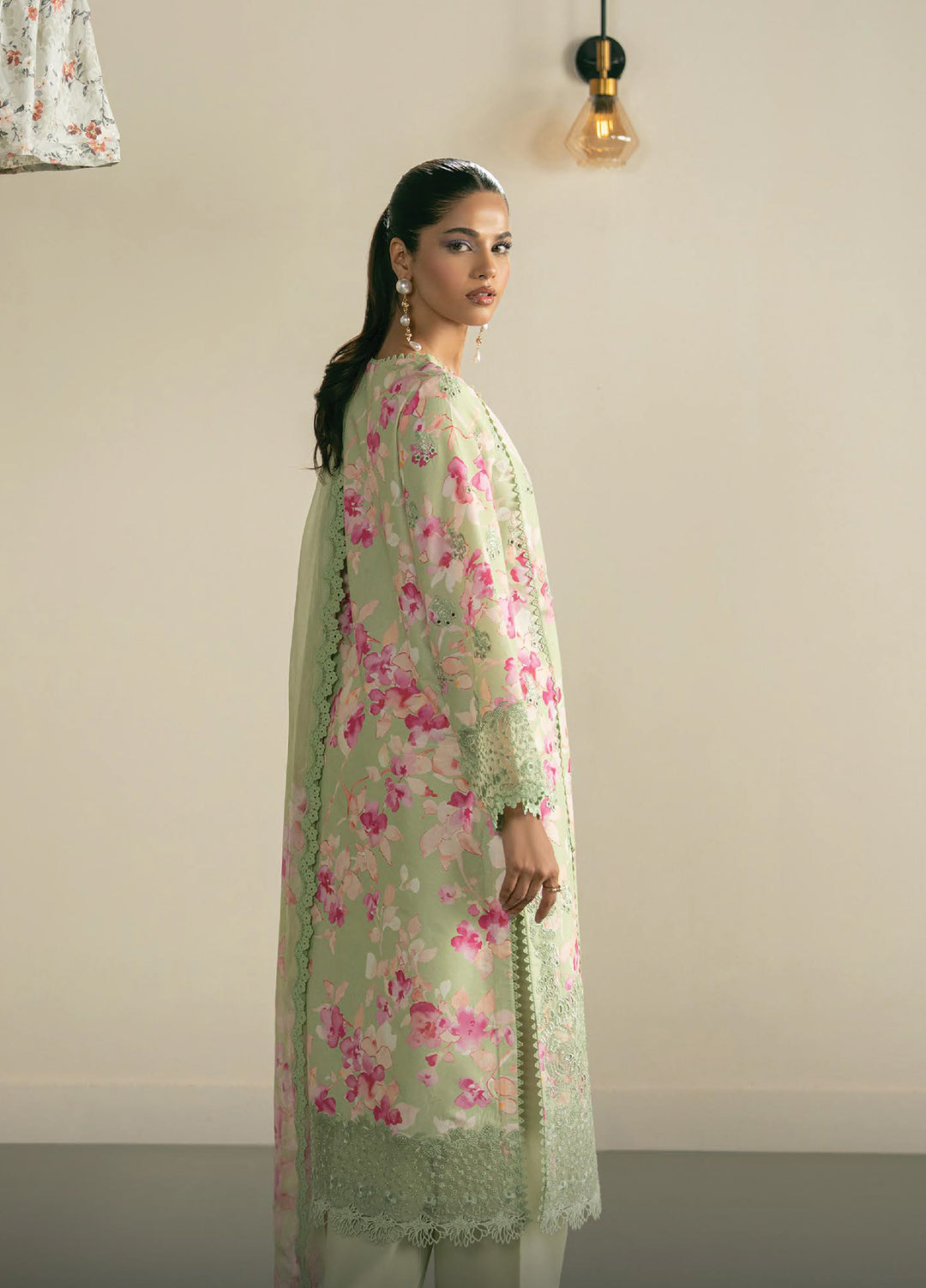Zephyr by Ayzel Unstitched Lawn Embroidered 3 Piece Suit AAF26UZ D-5 Nisa - Summer Collection