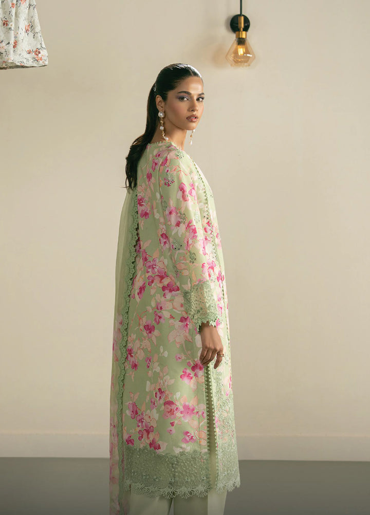 Zephyr by Ayzel Unstitched Lawn Embroidered 3 Piece Suit AAF26UZ D-5 Nisa - Summer Collection
