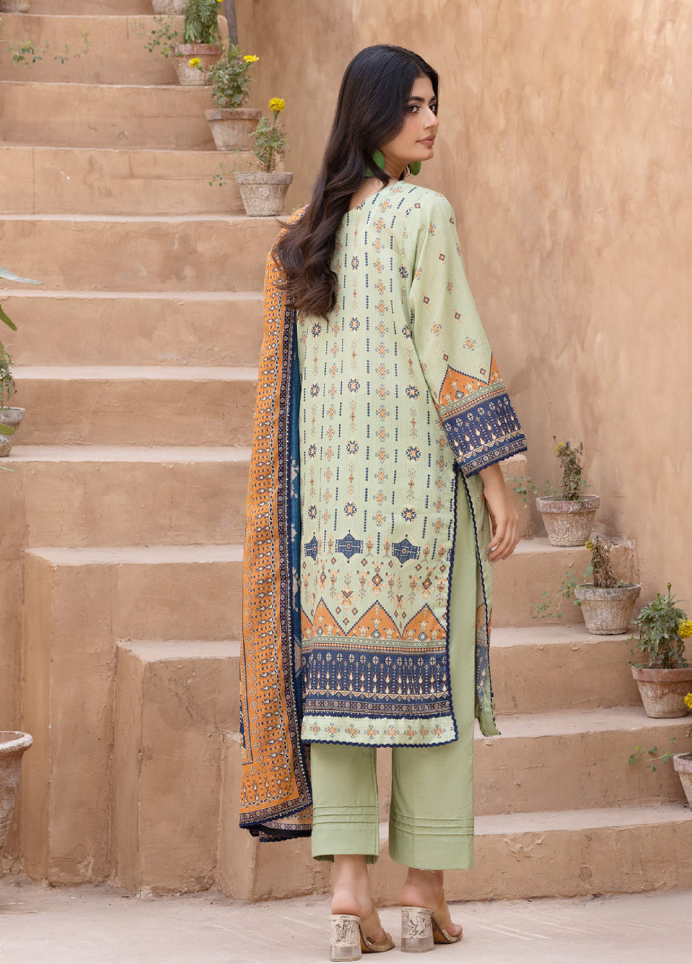 Regalia Textiles Unstitched Printed Karandi Lawn 3 Piece Suit RG26UKL D-3 - Summer Collection