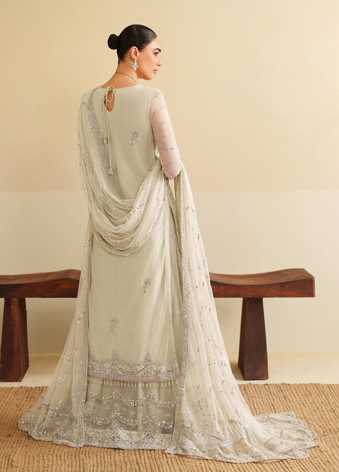 Roohi By Zarif Unstitched Formal Embroidered Net Suits 4 Piece ZRF25RF RFE-02 Leemah - Formals Collection