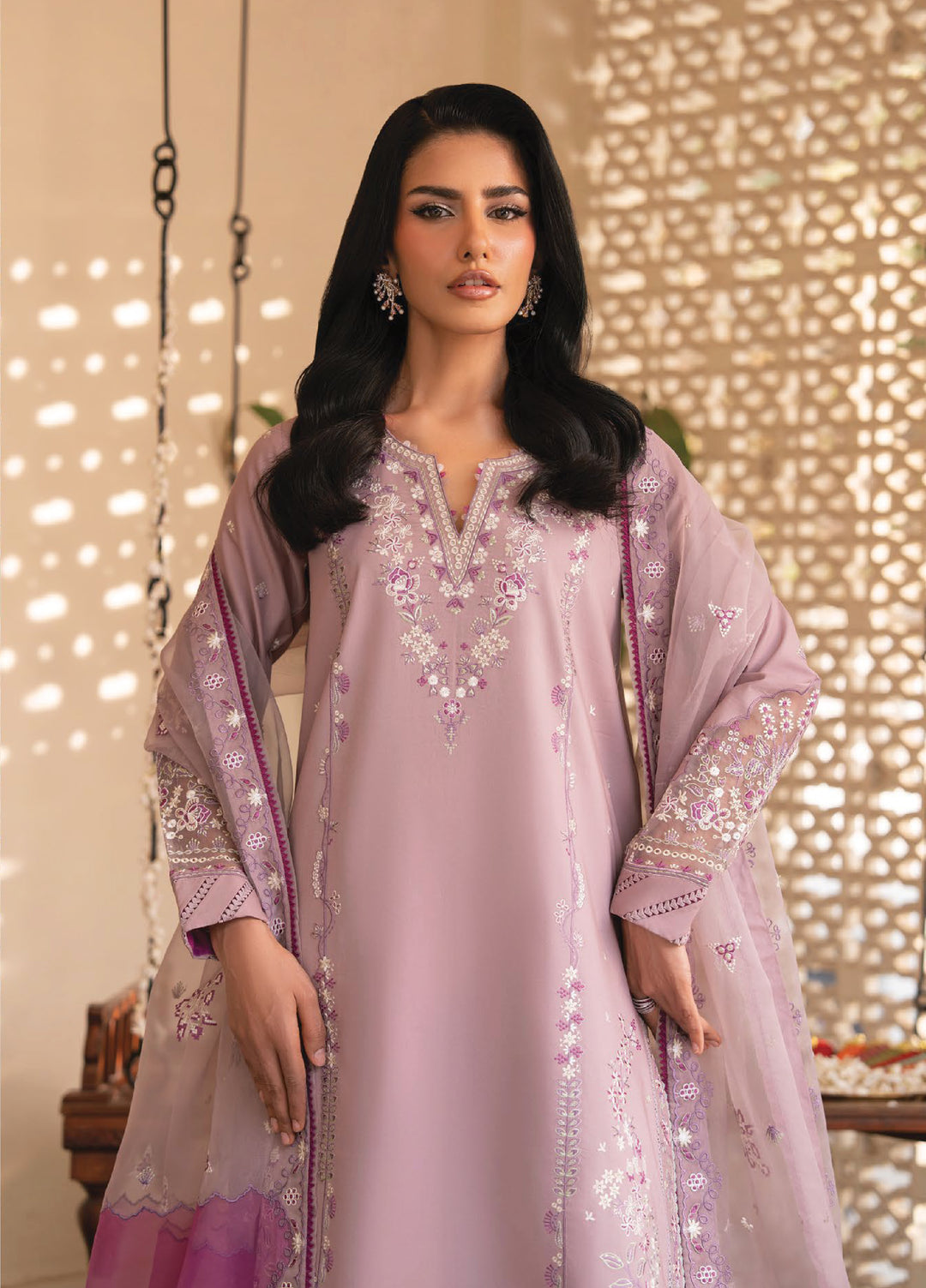 Lamhay by Seran Unstitched Embroidered Lawn 3 Piece Suit SN26ULL D10 Zaima - Eid Collection