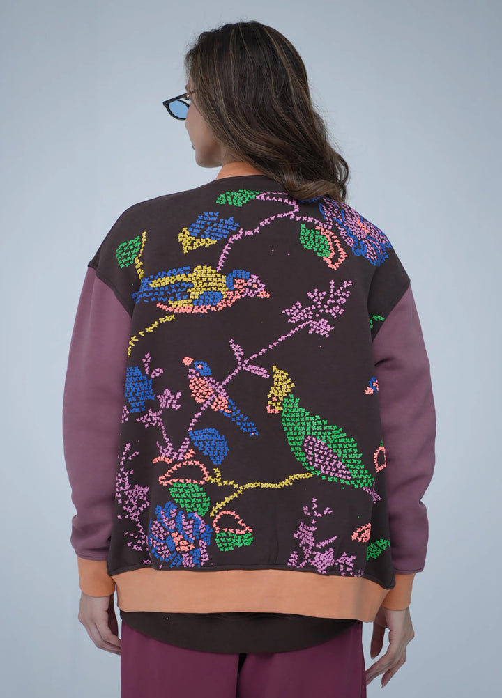 Movement Unisex Western 1 Piece Printed Fleece Mosaic Varsity Jacket - Winter Collection