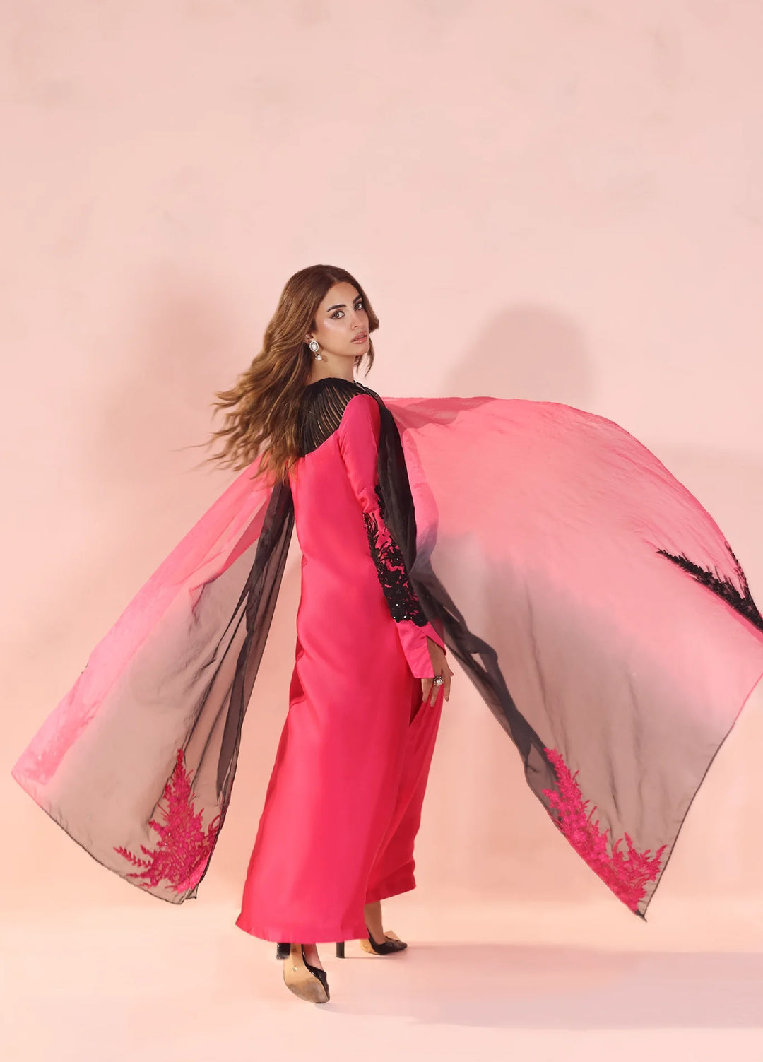 Eterna by Musferah Saad Pret Embroidered Tissue Silk 3 Piece Dark Romance - Festive Collection