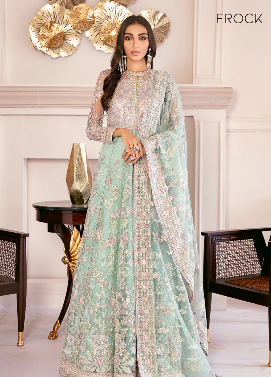 Chantelle by Baroque Unstitched Embroidered Net 3 Piece Suit BQ26UFC BQU-CH08-D10 - Festive Collection