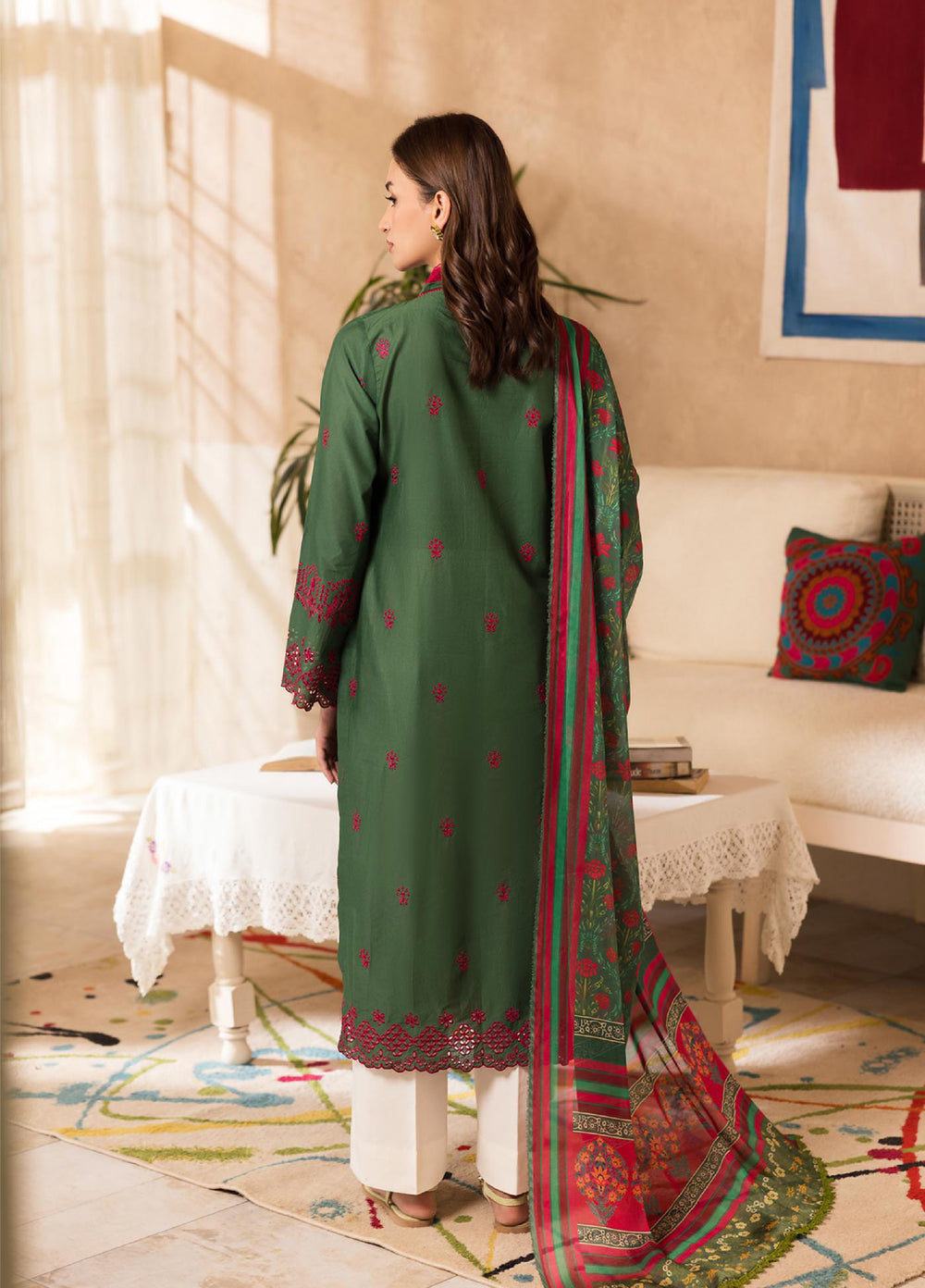 Nissa by Rajbari Unstitched Chikankari Embroidered Lawn 3 Piece Suit RB26UNCL D-8 - Summer Collection