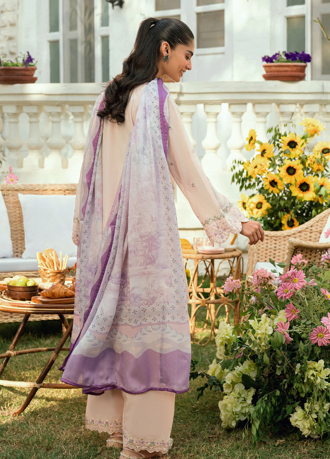 Lamhay by Dhanak Pret Swiss Voile 3 Piece DHN26PSV DC-2576 - Summer Collection
