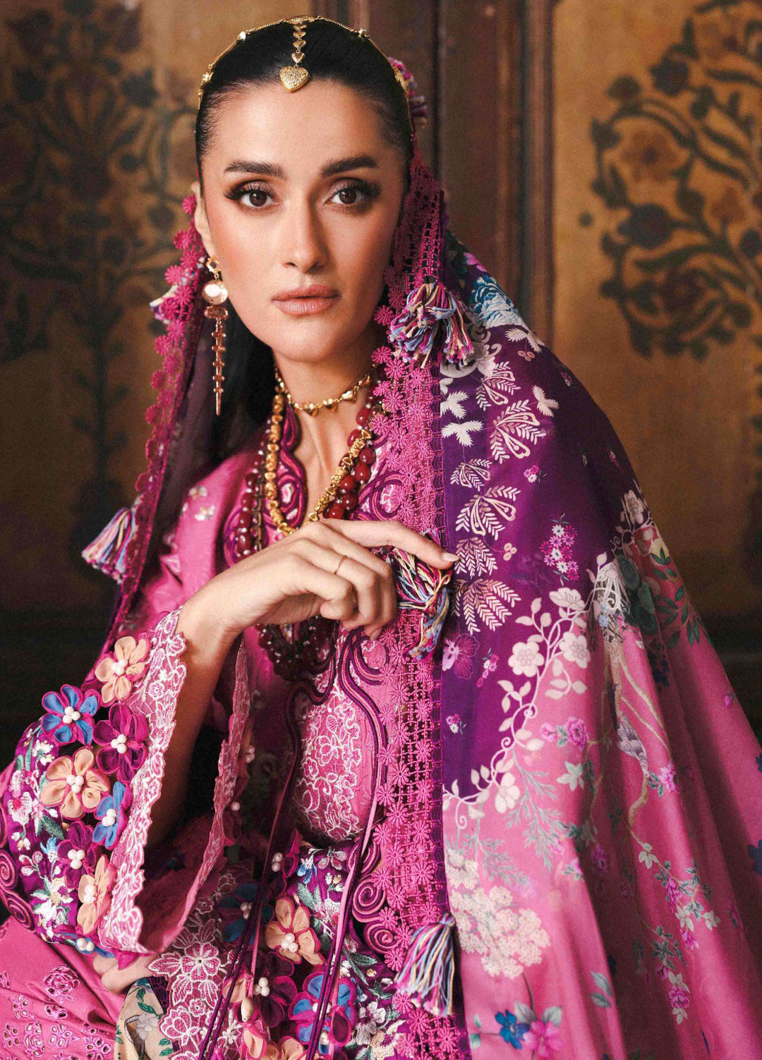 Reine by Republic Womenswear Unstitched Embroidered Luxury Lawn 3 Piece Suit RW26UTL D-08A - Eid Collection