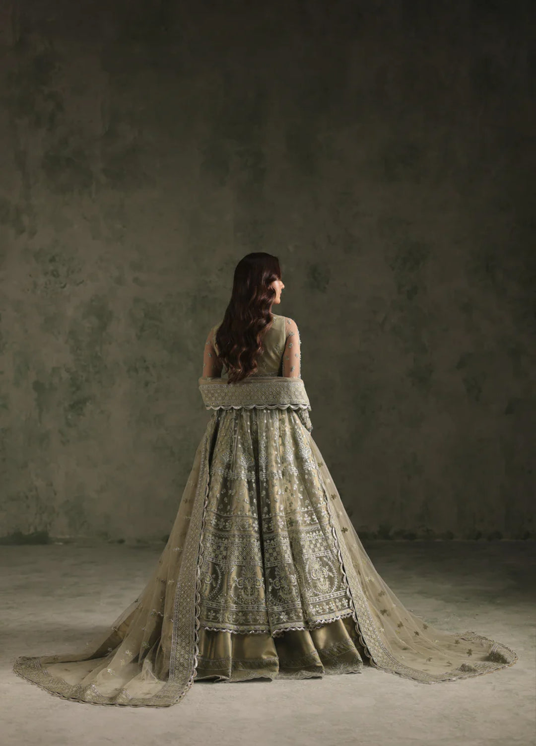 Esmeree by Imran Ramzan Embroidered Unstitched Net 3 Piece Emeraude De Sauge - Formals Collection