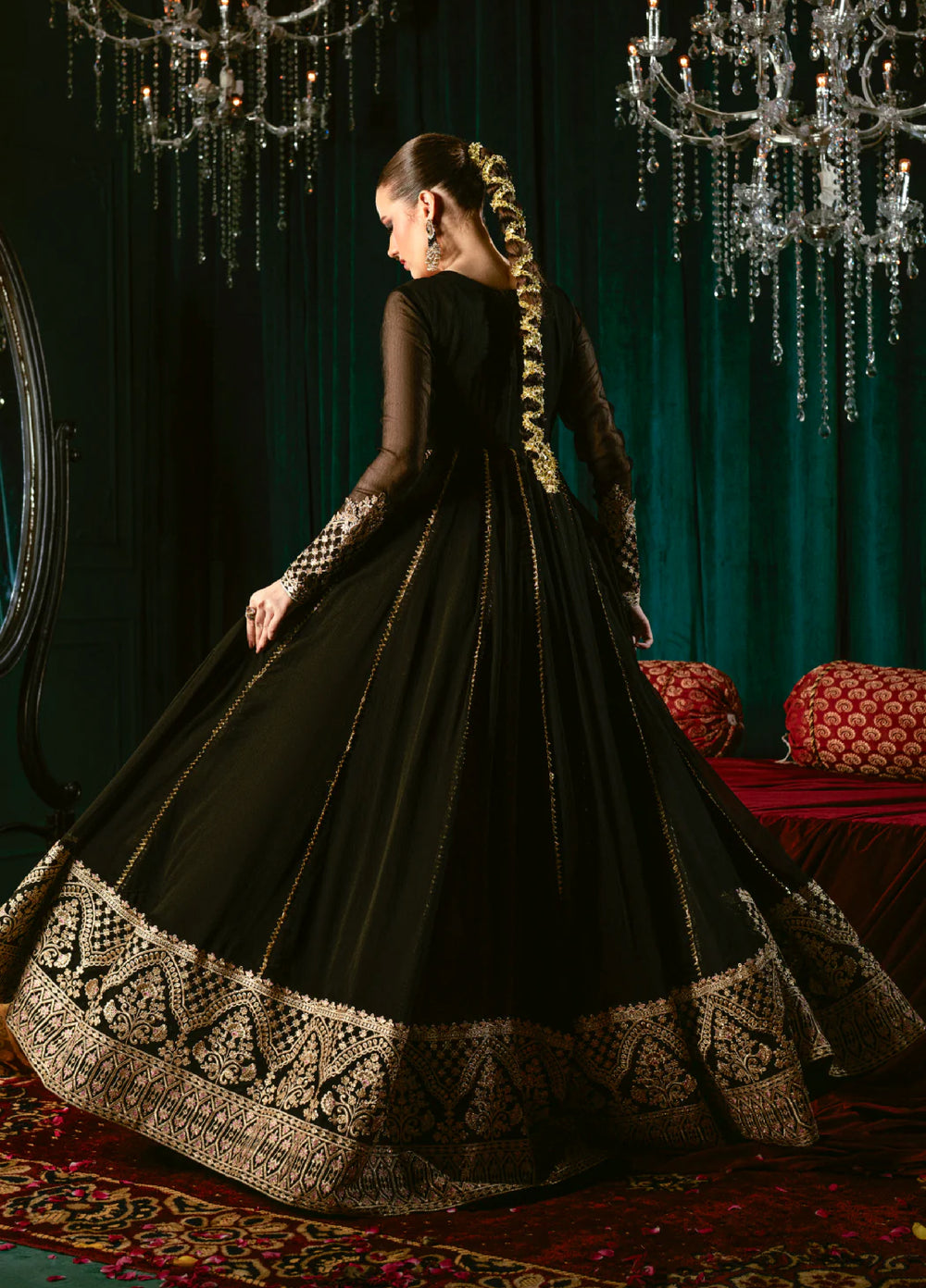 Aura by Haniumaimaz RTW Embroidered Chiffon 2 Piece Suit HUM26RCA WIZMA - Festive Collection