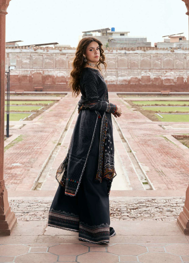 Angan by Kahf Unstitched Printed Lawn 3 Piece Suit KHF26ULA GUL-E-SIYAH KPS-5A - Festive Collection