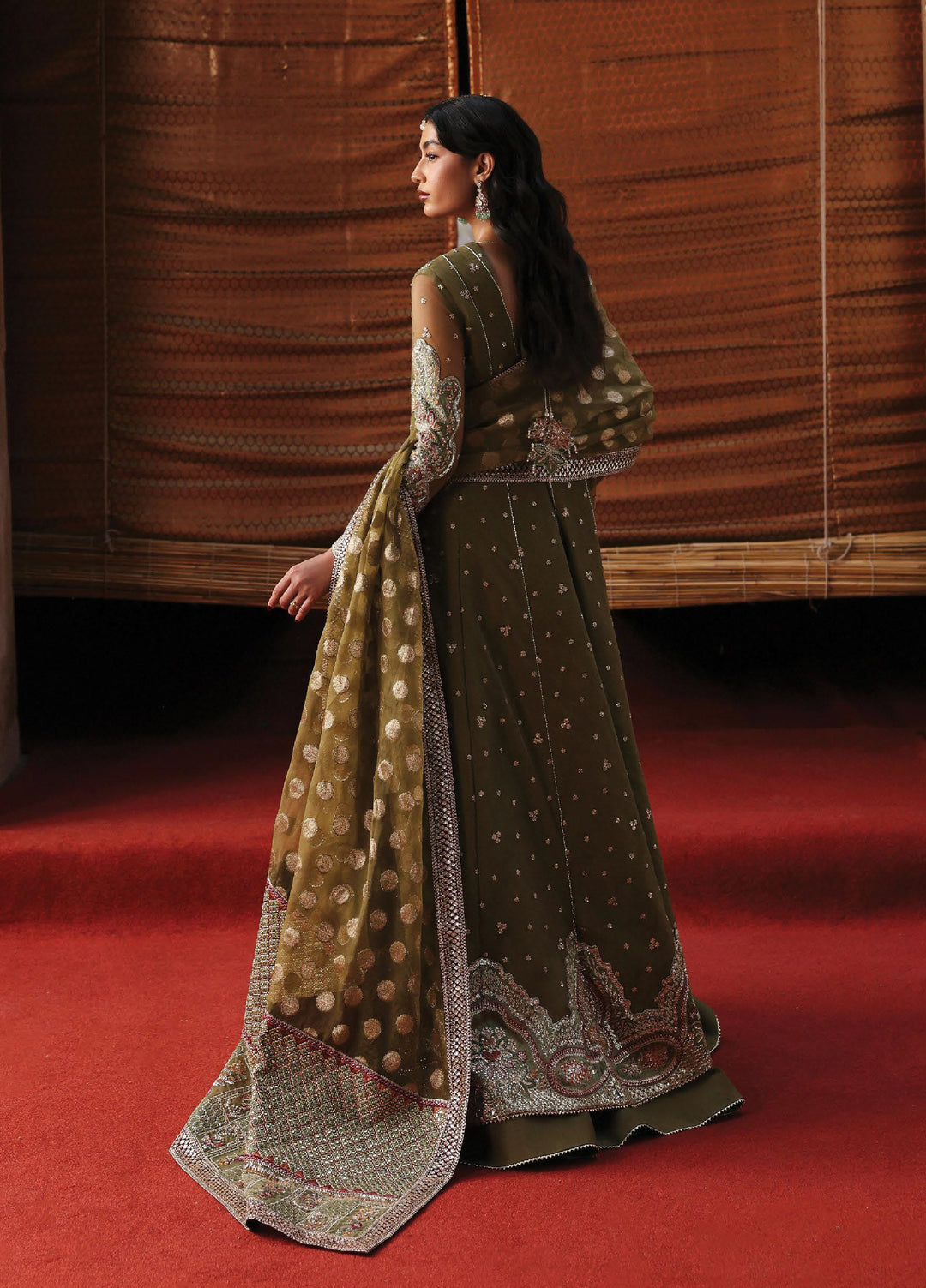 Kaashvi by Ayzel Unstitched Net Embroidered Suits 3 Piece AAF25KW JHANVI AZW-25-V2-06 - Wedding Collection