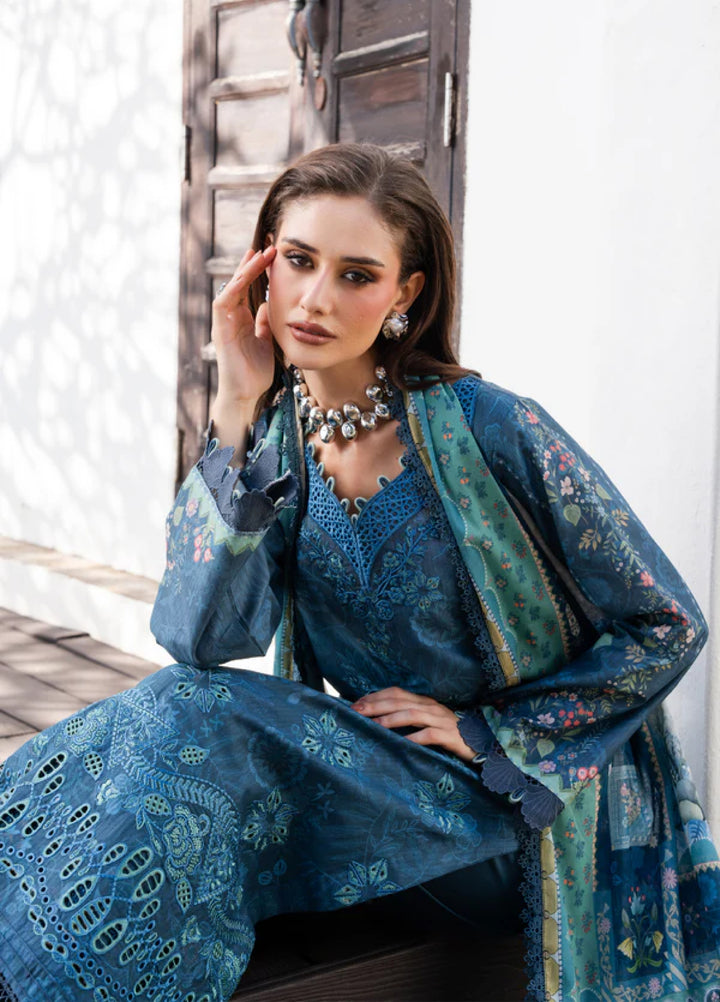 Shezlin Chikankari by Aabyaan Unstitched Embroidered Lawn 3 Piece Suit ABY26USC AZ-08 ZERIEL - Summer Collection