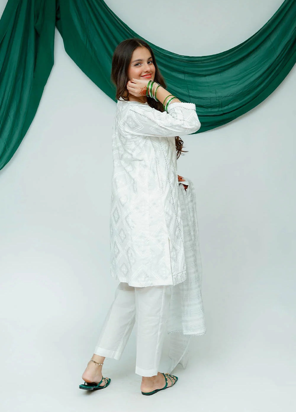 Senorita Girls RTW Printed Cotton 3 Piece Suit GBD-03514 - Casual Collection
