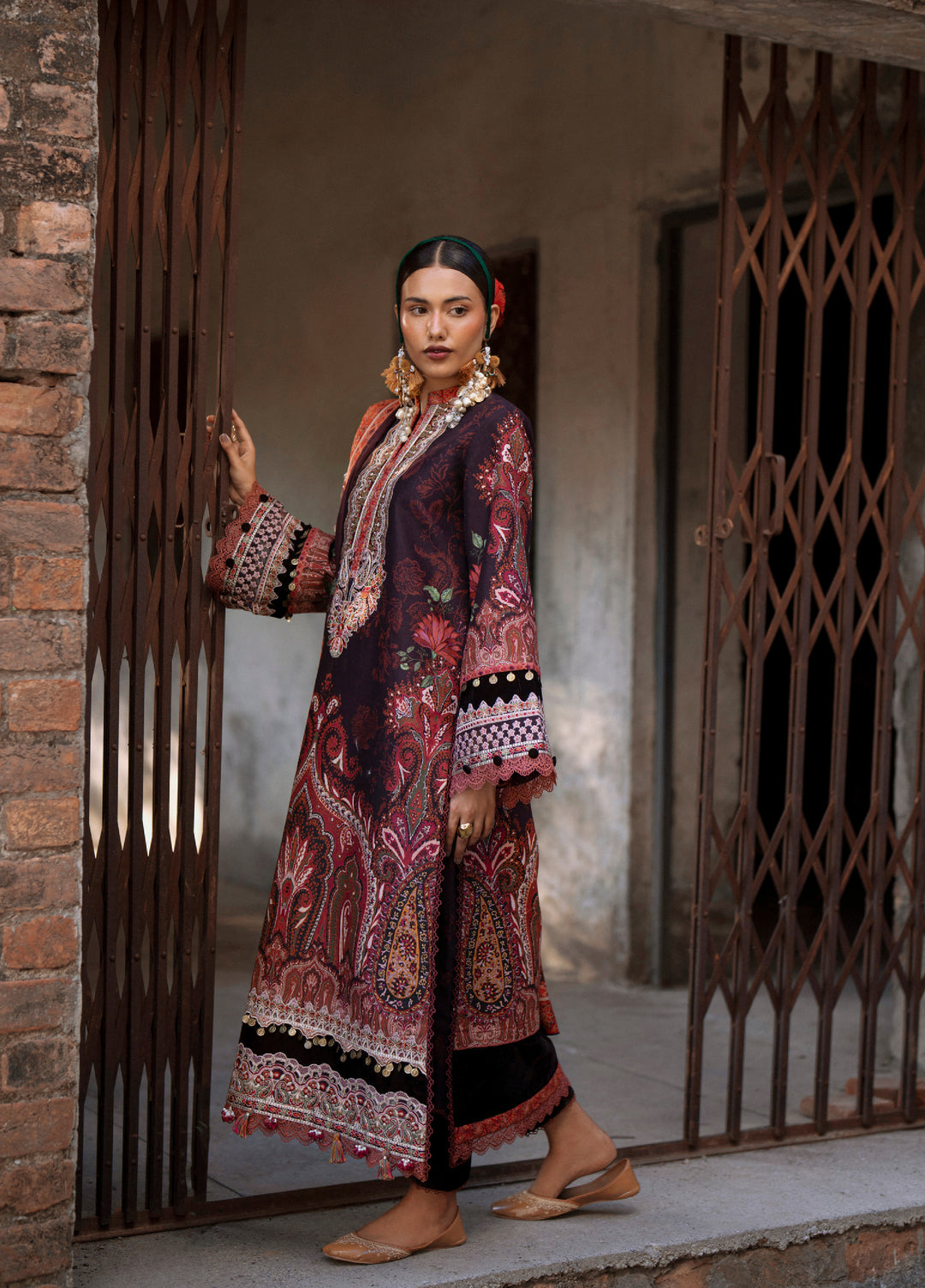 AJR Sard Shaam Embroidered Unstitched Khaddar Suits 3 Piece AJR25SS AJRW-07 NAQSH - Winter Collection
