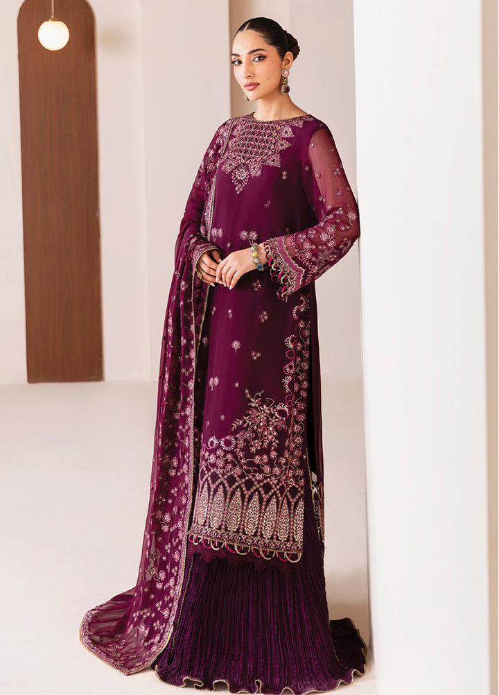 Xenia Formal Unstitched Luxury Embroidered Chiffon Suits 3 Piece XE25UF 05-Aroosh - Formals Collection