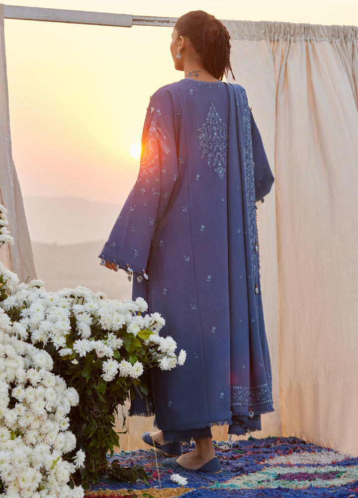 Zaha by Khadija Shah Unstitched Karandi Embroidered Suits 3 Piece ZL25KW SCHEREZADE ZW25-08 - Winter Collection