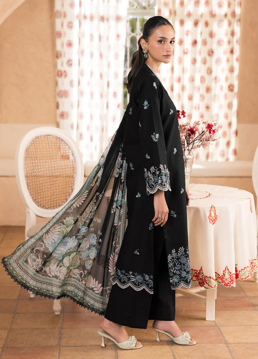 Nissa by Rajbari Unstitched Chikankari Embroidered Lawn 3 Piece Suit RB26UNCL D-5 - Summer Collection