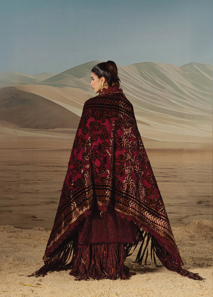 Amelia by Mahnur Unstitched Luxury Organza Embroidered 3 Piece Suits MN25AL AM-007 - Winter Collection