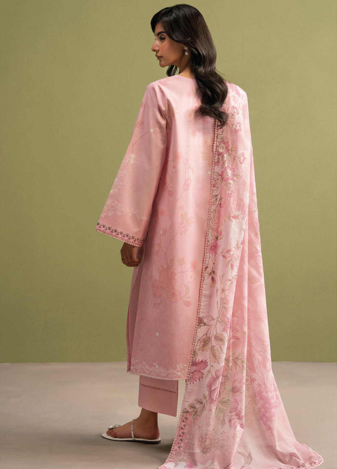 Seran Essentials Unstitched Printed Lawn 3 Piece Suit SN26UEL Elora D-04 - Summer Collection