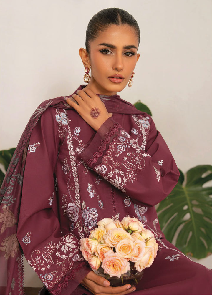 Lamhay by Seran Unstitched Embroidered Lawn 3 Piece Suit SN26ULL D3-Rehma - Eid Collection