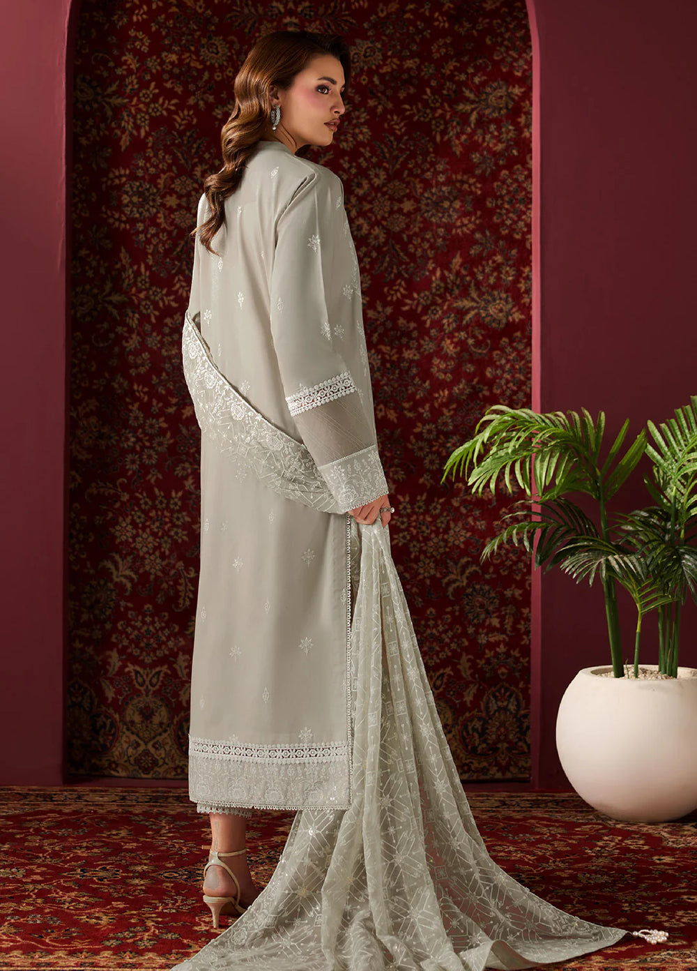 Alizeh Fashion Unstitched Embroidered Lawn 3 Piece Suit AF26ULE AF-EL-7060-SLATE - Summer Collection