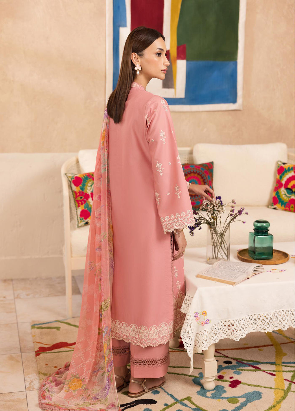 Nissa by Rajbari Unstitched Chikankari Embroidered Lawn 3 Piece Suit RB26UNCL D-6 - Summer Collection