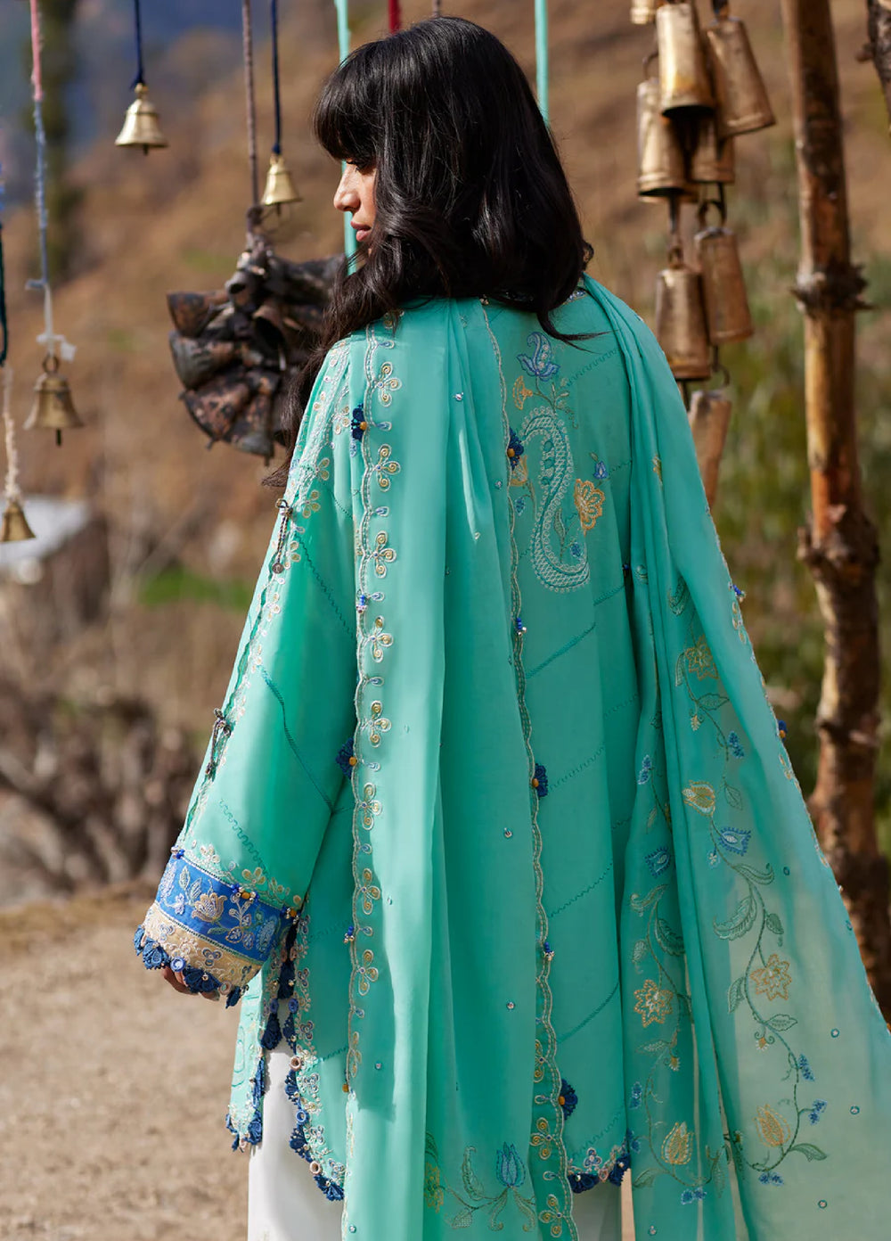 Meili by Zaha Unstitched Embroidered Lawn 3 Piece Suit ZK26UML ZL26-06A - Festive Collection