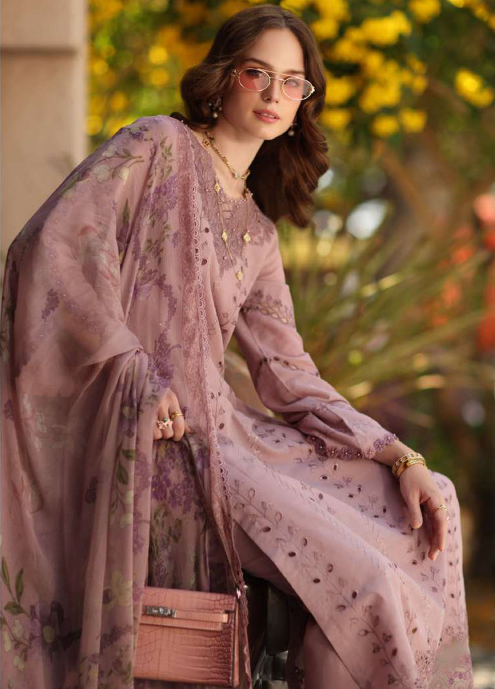 Noor Luxe by Saadia Asad Unstitched Embroidered Lawn 3 Piece Suit SA26UNL D-4B - Summer Collection