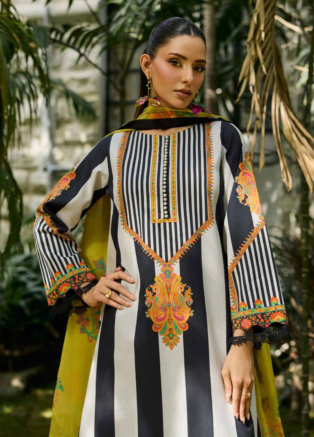 C Prints by Charizma Unstitched Printed Lawn 3 Piece Suit CHR26ULP CP6-14 - Summer Collection