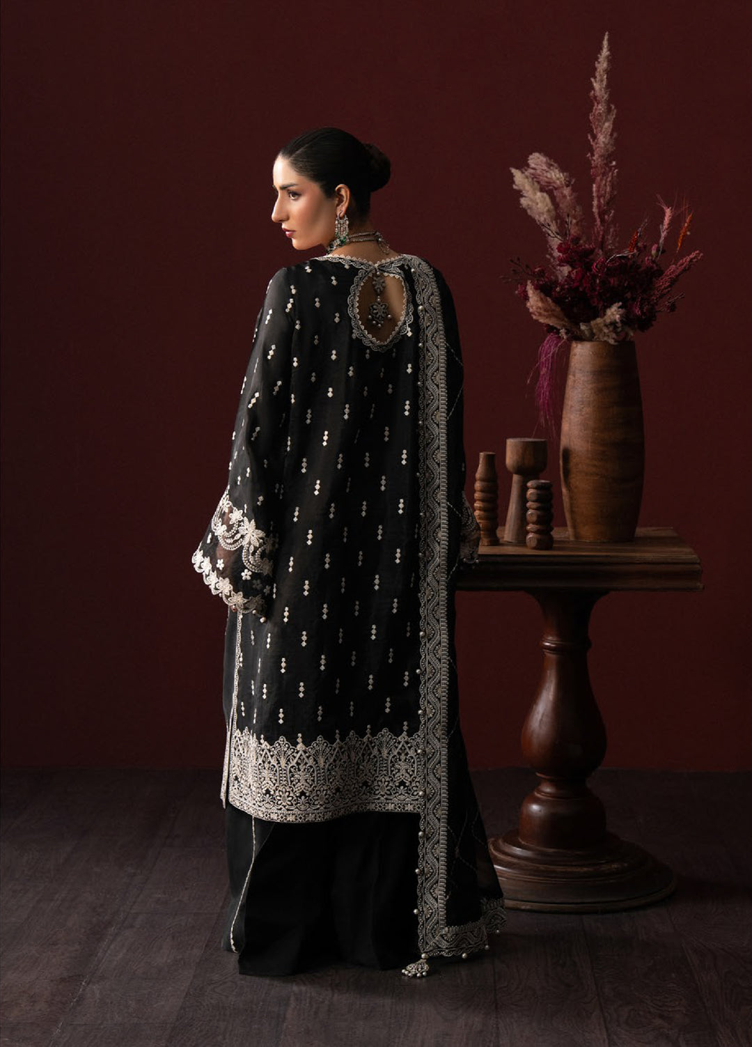 Lady by Aik Atelier Unstitched Tussar Silk Embroidered Suits 3 Piece AIK25L D-02 AIK25L - Festive Collection