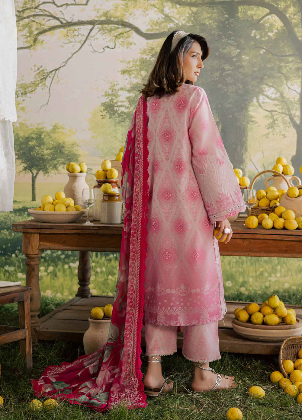 Bloom by Nureh Unstitched Embroidered Doria Lawn 3 Piece Suit NU26ULB BL-13 - Summer Collection