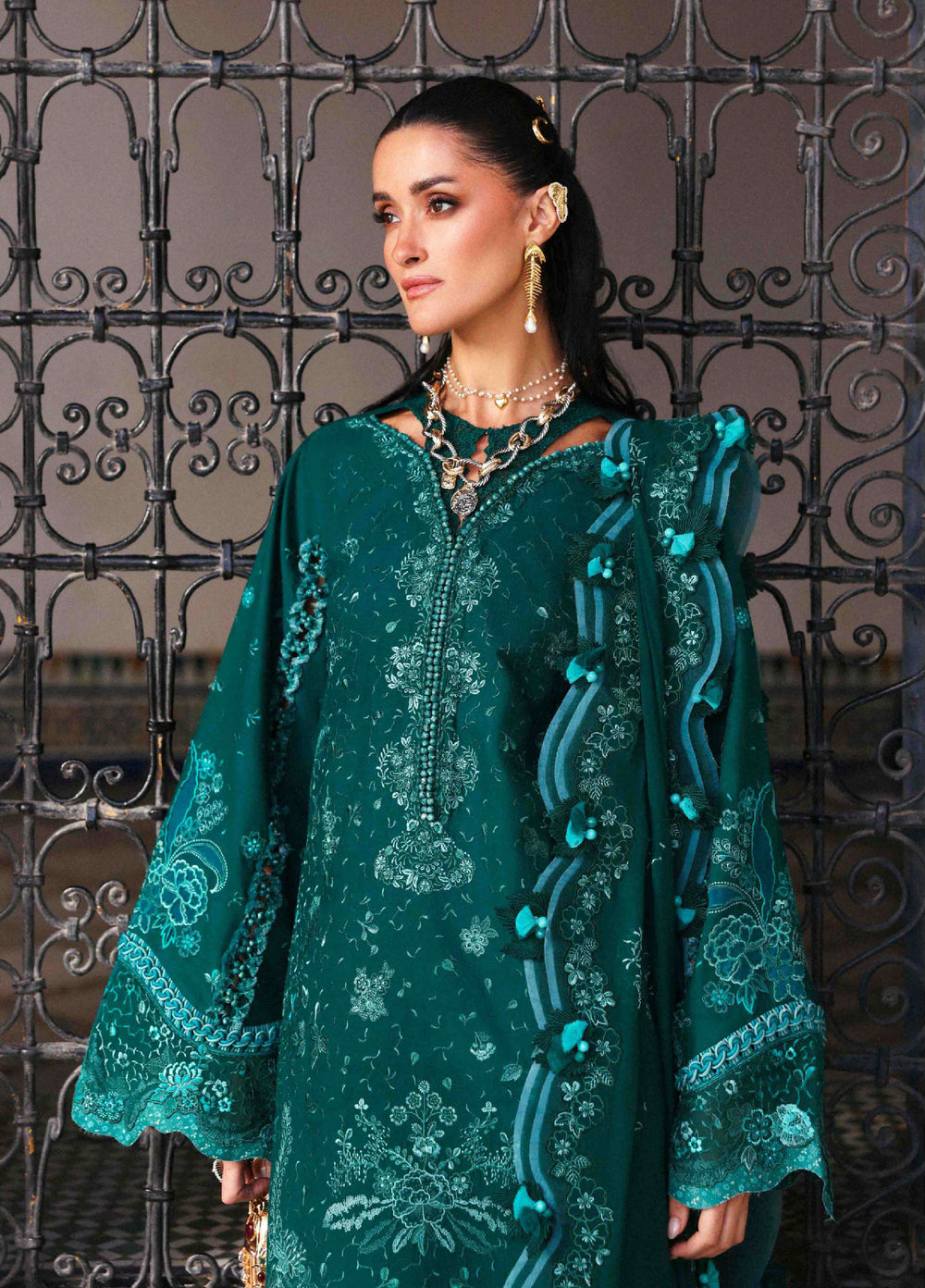 Reine by Republic Womenswear Unstitched Embroidered Luxury Lawn 3 Piece Suit RW26UTL D-06A - Eid Collection