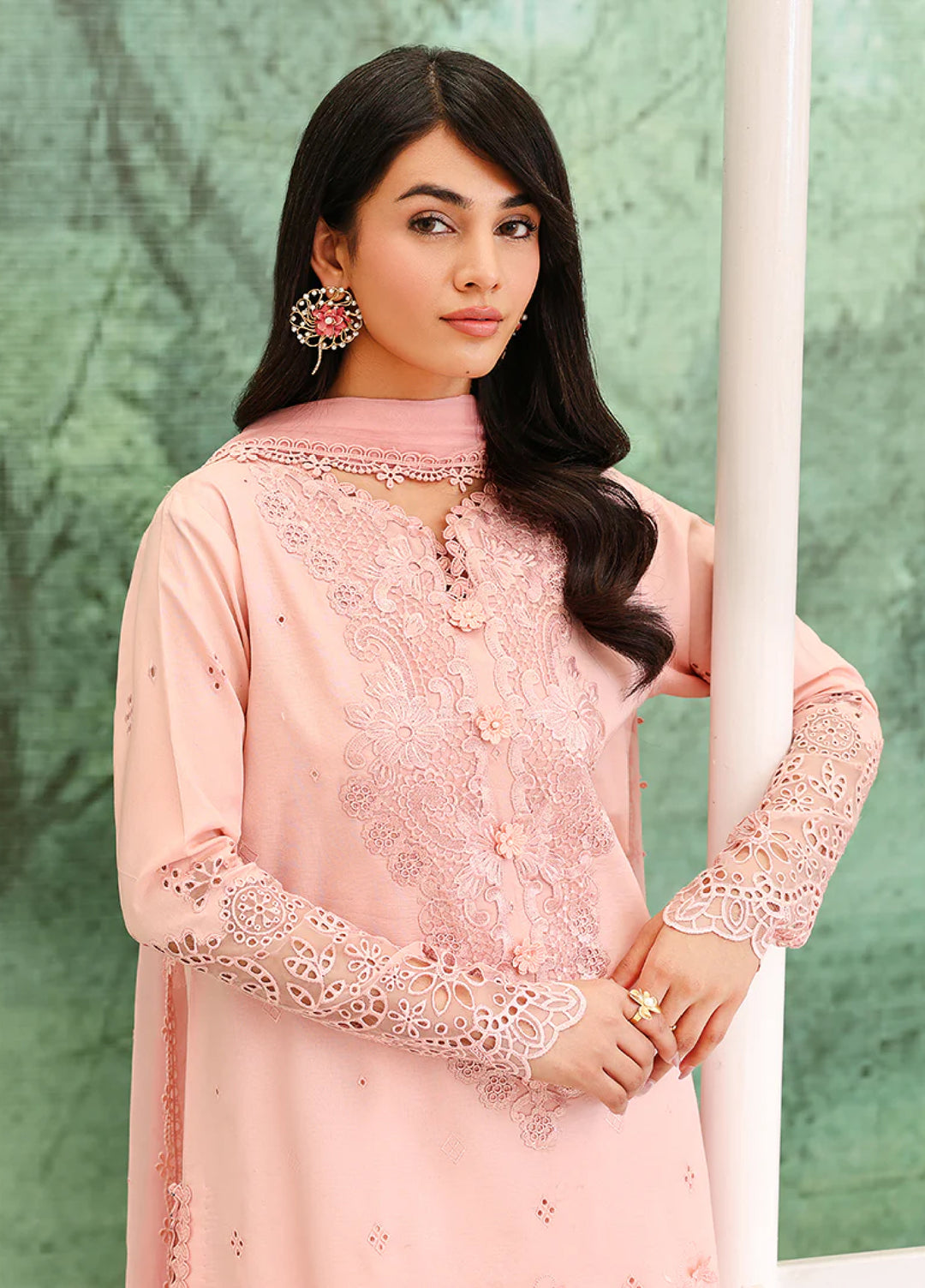 Veil of Summer by Roheenaz Unstitched Embroidered Luxury Lawn 3 Piece Suit RN26UVS 403 AZURE ELAN - Eid Collection