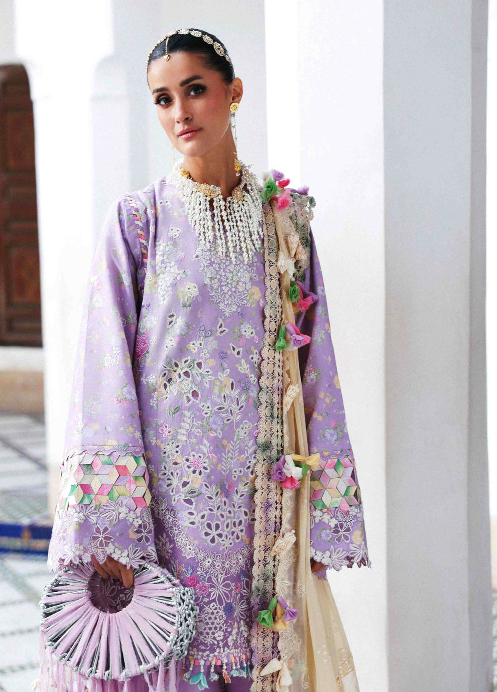 Reine by Republic Womenswear Unstitched Embroidered Luxury Lawn 3 Piece Suit RW26UTL D-05B - Eid Collection