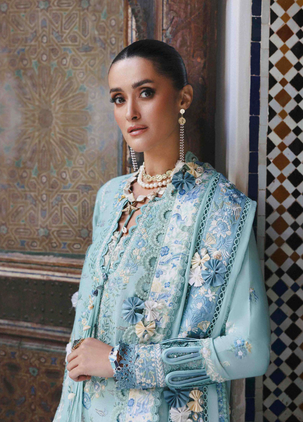 Reine by Republic Womenswear Unstitched Embroidered Luxury Lawn 3 Piece Suit RW26UTL D-03A - Eid Collection