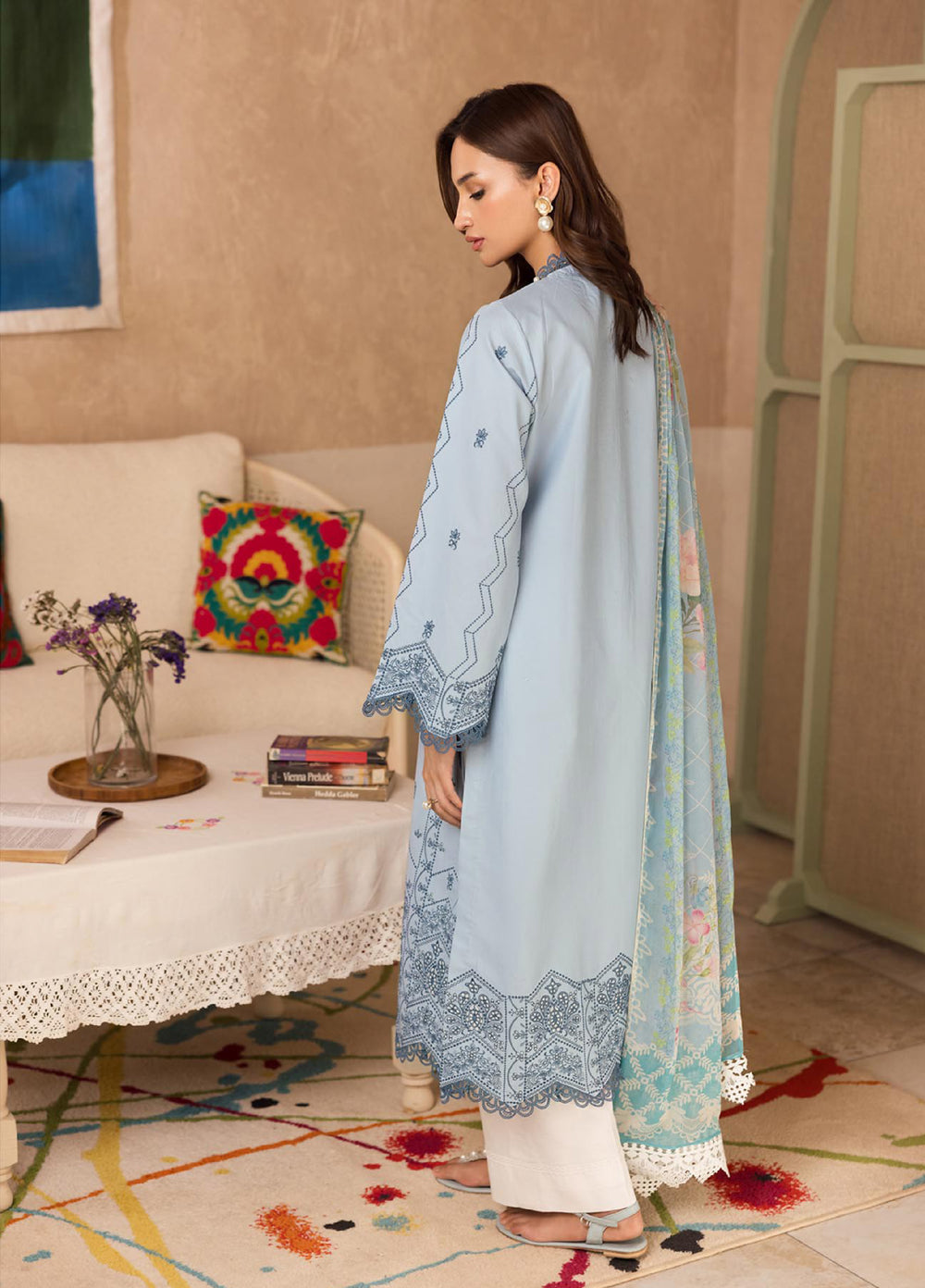 Nissa by Rajbari Unstitched Chikankari Embroidered Lawn 3 Piece Suit RB26UNCL D-12 - Summer Collection