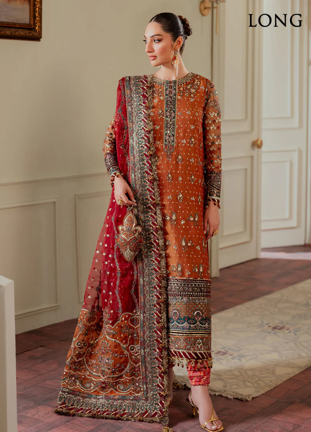 Chantelle by Baroque Unstitched Embroidered Net 3 Piece Suit BQ26UFC V13-D01 - Festive Collection