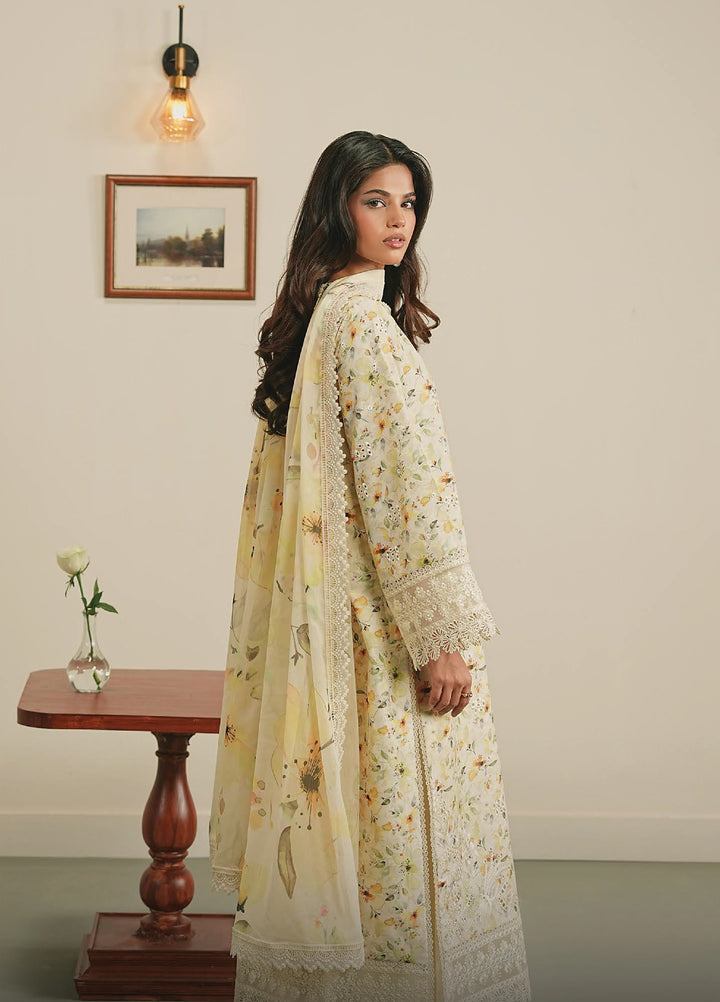 Zephyr by Ayzel Unstitched Lawn Embroidered 3 Piece Suit AAF26UZ D-1  Solea - Summer Collection