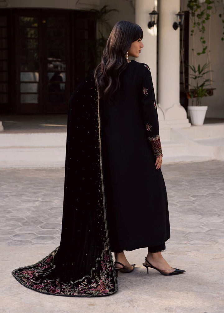 Nureh Exclusive Unstitched Luxury Leather Peach Embroidered Suits 3 Piece NU25EL NE-215 - Winter Collection