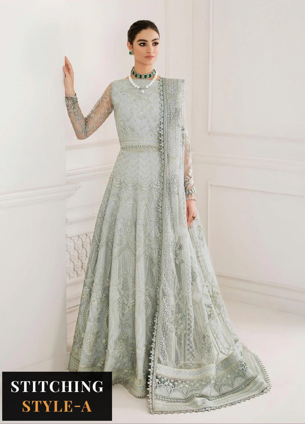 Chantelle by Baroque Unstitched Embroidered Net 3 Piece Suit BQ26UFC BQU-CH10-D05 - Festive Collection