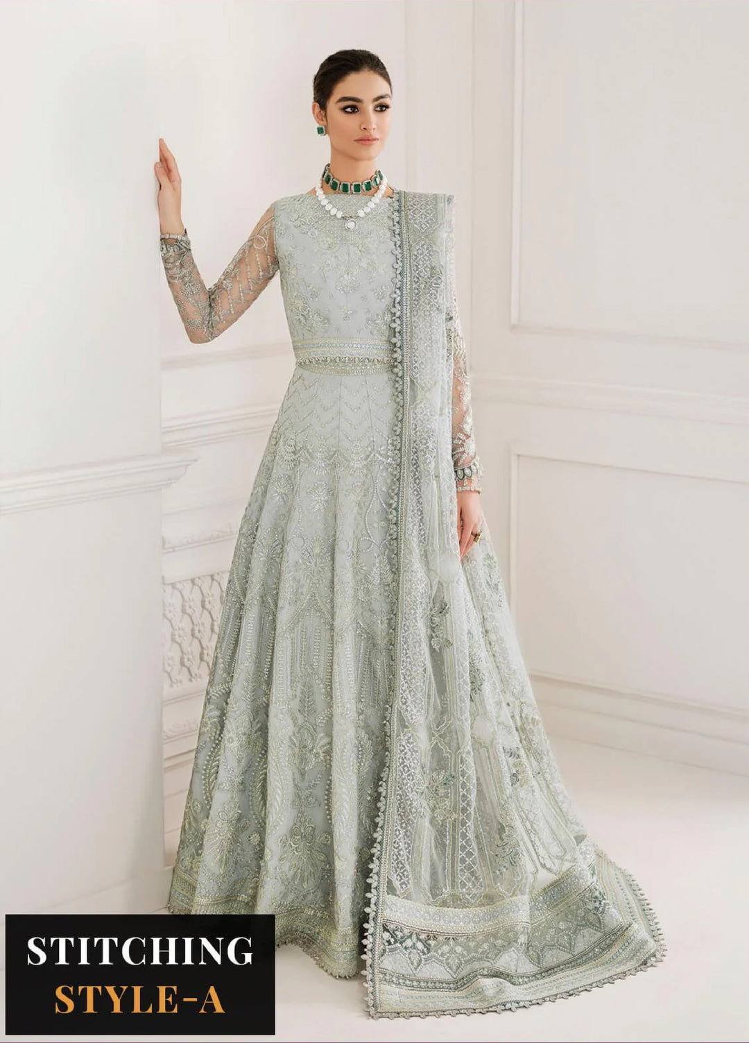 Chantelle by Baroque Unstitched Embroidered Net 3 Piece Suit BQ26UFC BQU-CH10-D05 - Festive Collection